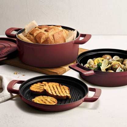Tramontina 4-Piece Stackable Enameled Cast Iron Cookware Set