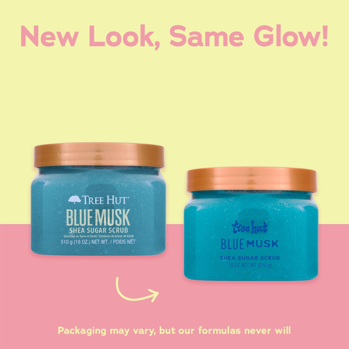 (3 PACK ) Tree Hut Blue Musk Shea Butter Sugar Body Scrub, 18 oz