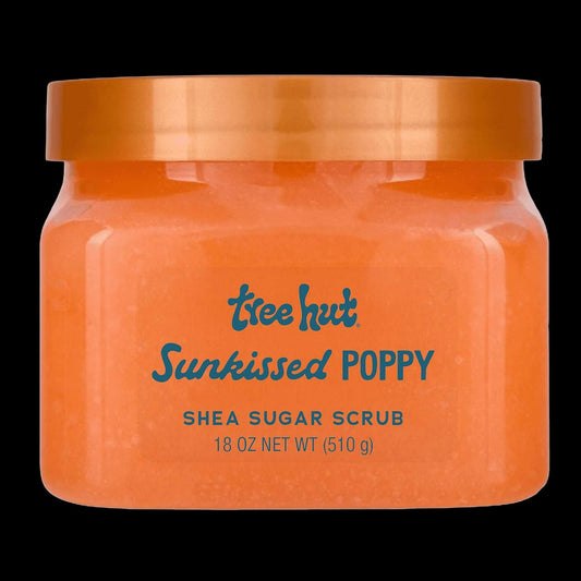 (3 PACK ) Tree Hut Sunkissed Poppy Shea Butter Sugar Body Scrub, 18 oz