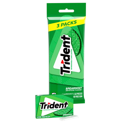 Trident Sugar Free Gum, Bubblegum, Regular Size, 14 Pieces