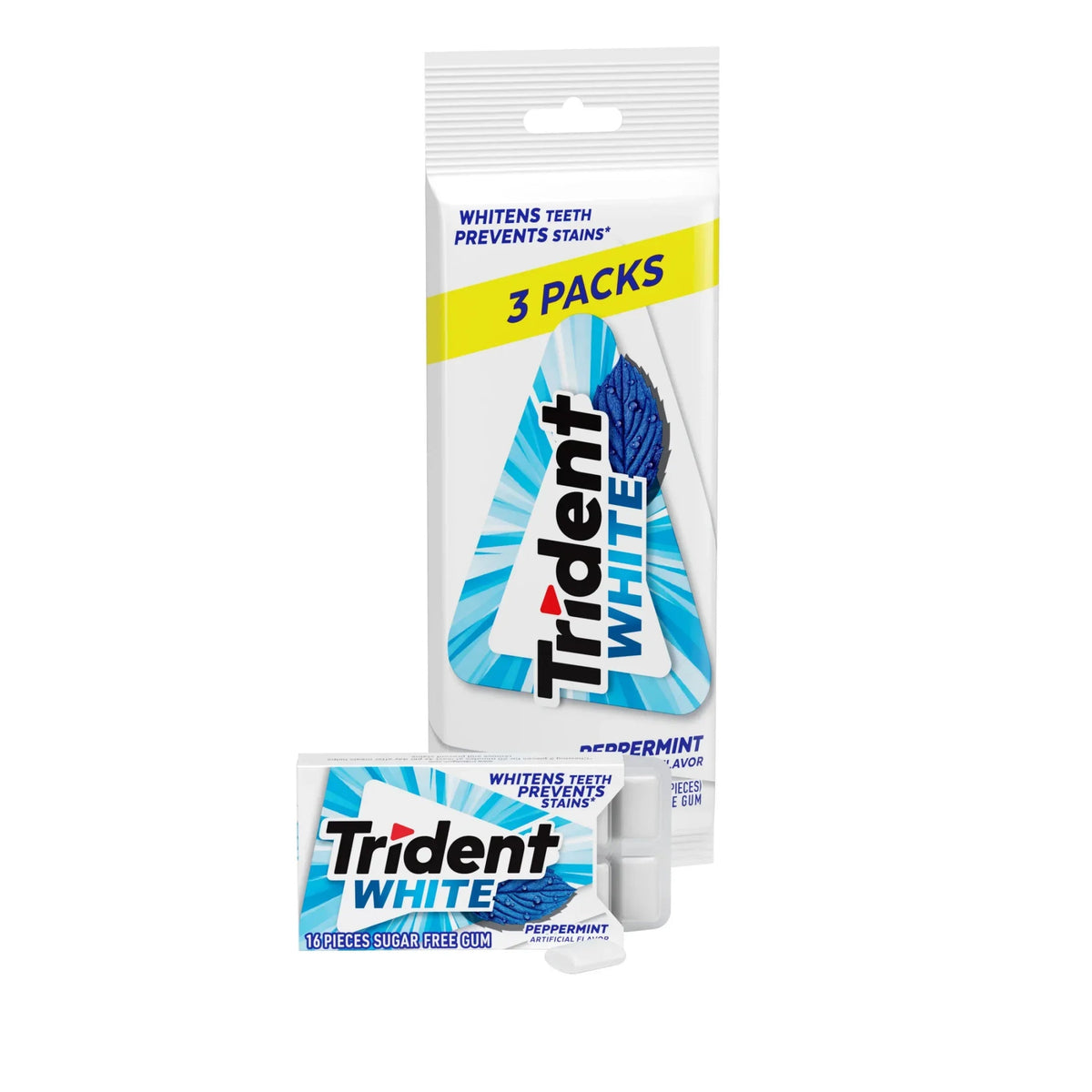 Trident Sugar Free Gum, Bubblegum, Regular Size, 14 Pieces