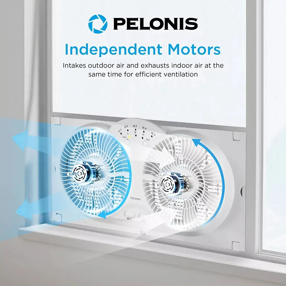 Pelonis 9" Twin Window Fan