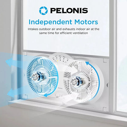 Pelonis 9" Twin Window Fan