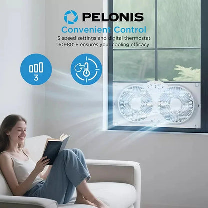 Pelonis 9" Twin Window Fan