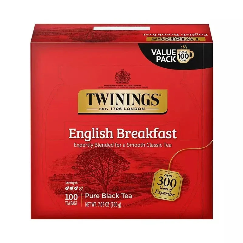 Twinings English Breakfast Black Tea Individually Wrapped Tea Bags, 100 ct.