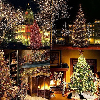 Twinkle Star Christmas Decorations String Lights, 8 Modes, Plug-In, UL Certified Christmas Lights, 200 LEDs, White, 66' for Thanksgiving 2025 Decor