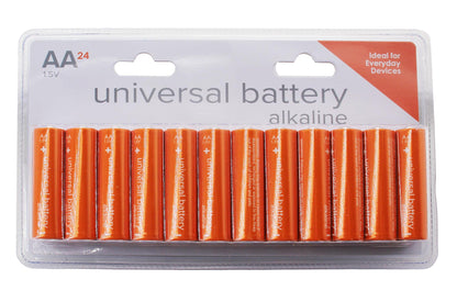 AA Alkaline Batteries 24-Pack - High Performance, Long Lasting & Reliable Power by Universal Power Group