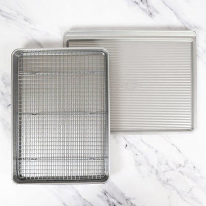 USA Pan Half Sheet, Cookie Sheet & Cooling Rack Set
