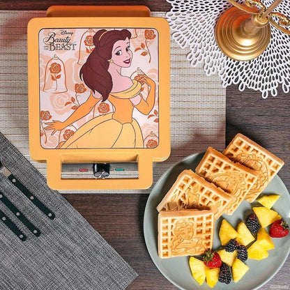 Uncanny Brands Disney Beauty and the Beast Waffle Maker