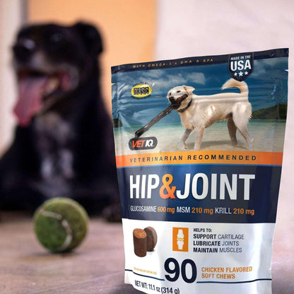 VETIQ Maximum Strength Hip & Joint Soft Dog Chews, Chicken Flavored, 180 ct.