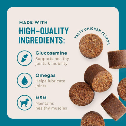VETIQ Maximum Strength Hip & Joint Soft Dog Chews, Chicken Flavored, 180 ct.
