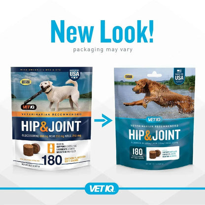 VETIQ Maximum Strength Hip & Joint Soft Dog Chews, Chicken Flavored, 180 ct.