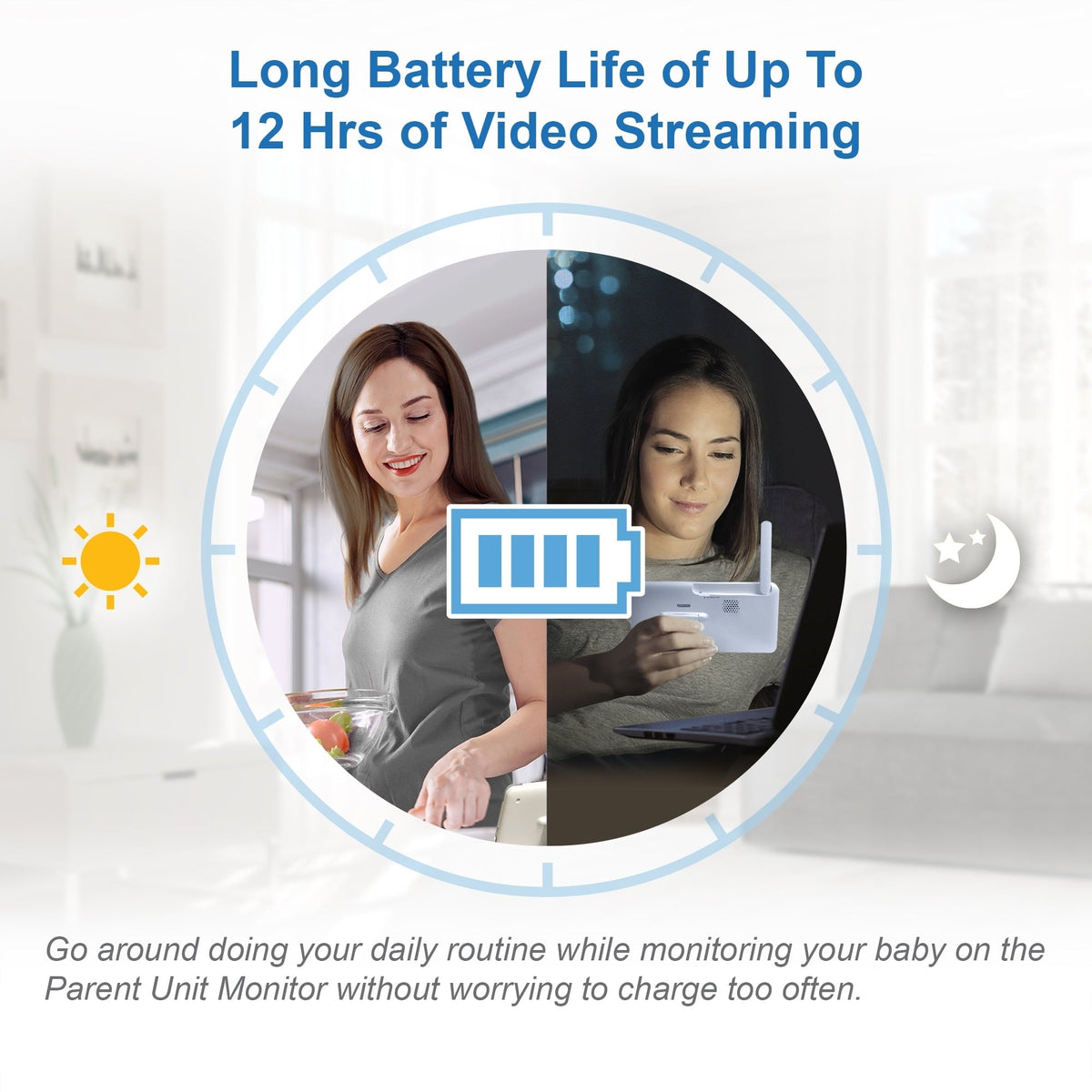 VTech RM5866HD Smart WiFi Pan & Tilt Baby Monitor with 1080p HD Video, Smartphone Access & Night Light