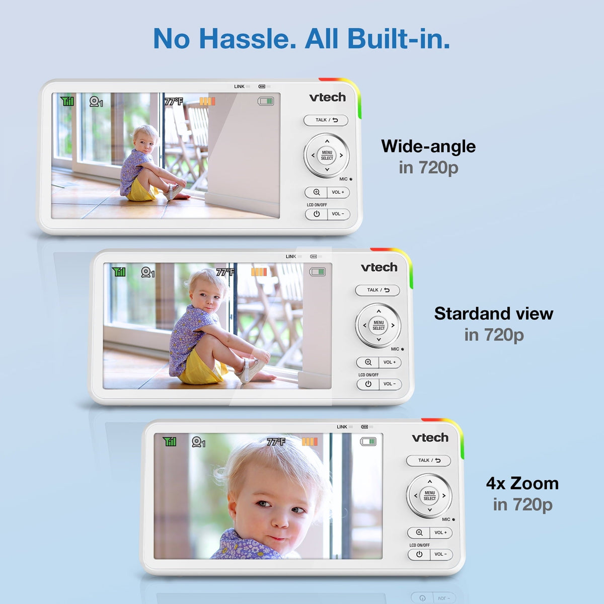 VTech RM5866HD Smart WiFi Pan & Tilt Baby Monitor with 1080p HD Video, Smartphone Access & Night Light