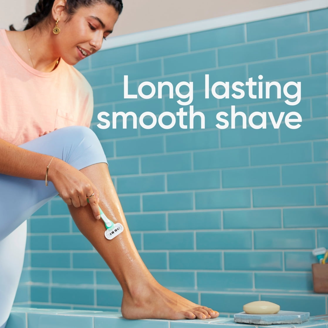 Venus Extra Smooth Sensitive Women's 5 Blade Disposable Razor, 2 count, Blue