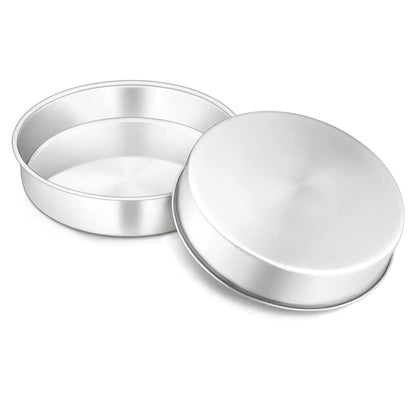 Vesteel Cake Pan, Stainless Steel Round Layer Cake Baking Pans, Non-Toxic & Healthy, Mirror Finish & Dishwasher Safe
