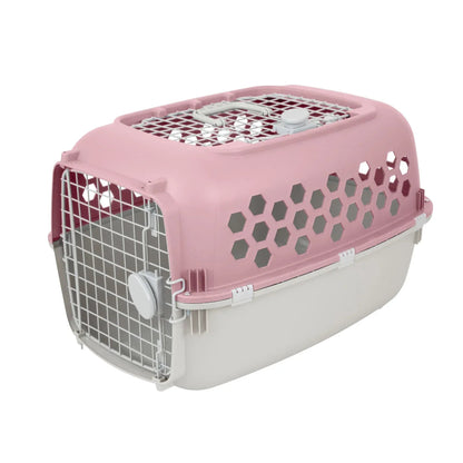 Vibrant Life Kennel for Dogs & Cats, Durable Plastic, Two Door Openings, Blue, Maximum Pet Weight 30 lbs, 24" L x 16.5" W x 14.5"H