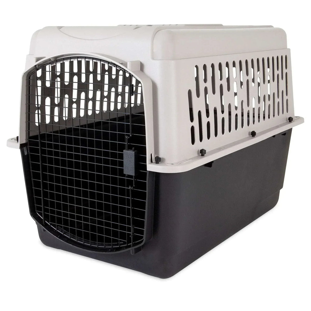 Vibrant Life Pet Portable Kennel for Dogs, Hard-Sided Travel Carrier, Durable, Metal Door, Black & Grey, For Pets up to 10 lbs, 19" L x 12.3" W x 10.8" H