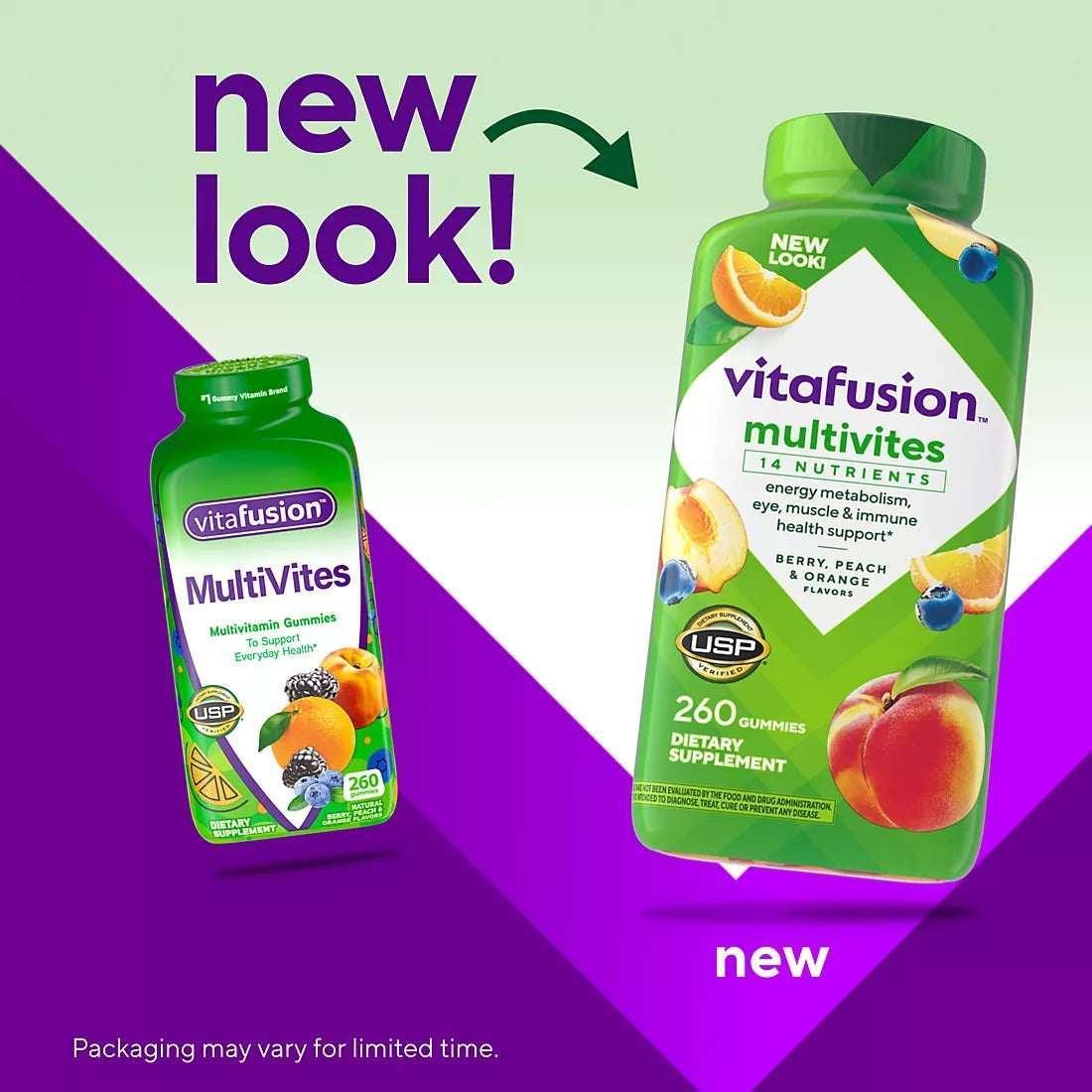 Vitafusion MultiVites Chewable Gummy Multivitamin Dietary Supplement, 260 Count
