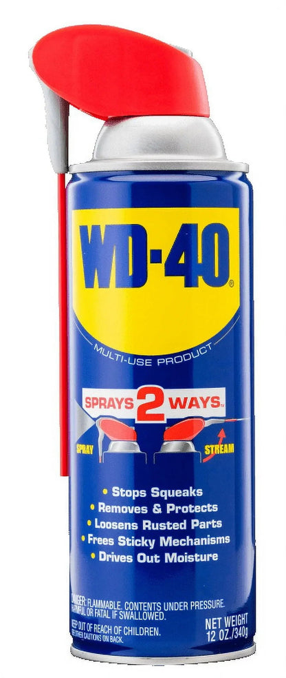 Classic WD-40 Formula, Multi-Use Product with Smart Straw Sprays 2 Ways, Multi-Purpose Lubricant Spray, 12 oz