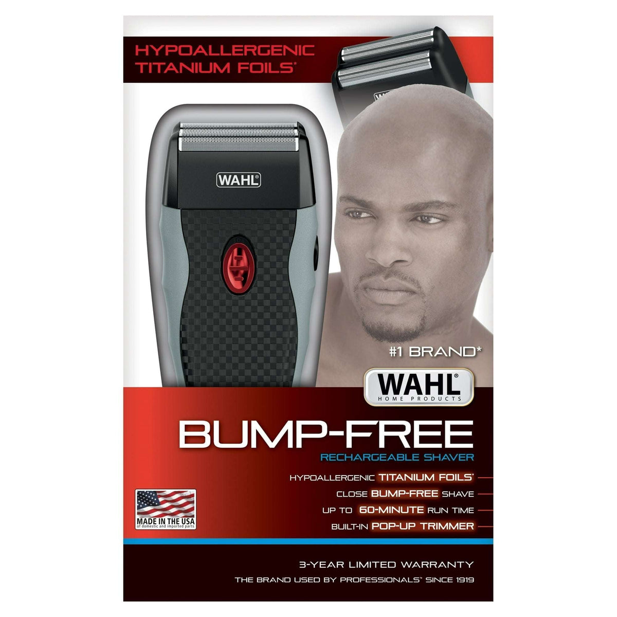 Wahl Bump Free Rechargeable Men's Foil Shaver Model 7339-300