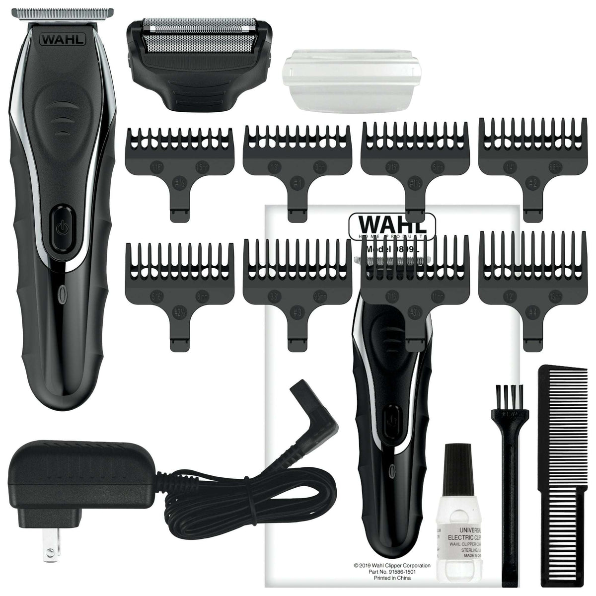 Wahl Commando Cordless Rechargeable Manscaper Wet/Dry Trimmer - Body Groomer for Men, Black 3024497
