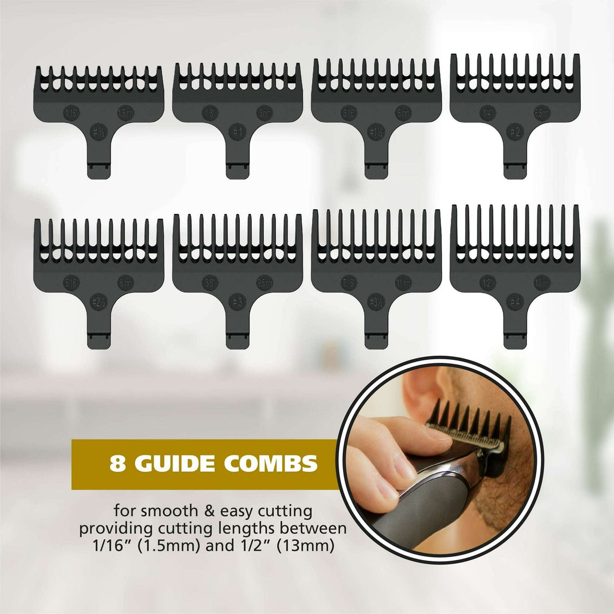 Wahl Commando Cordless Rechargeable Manscaper Wet/Dry Trimmer - Body Groomer for Men, Black 3024497