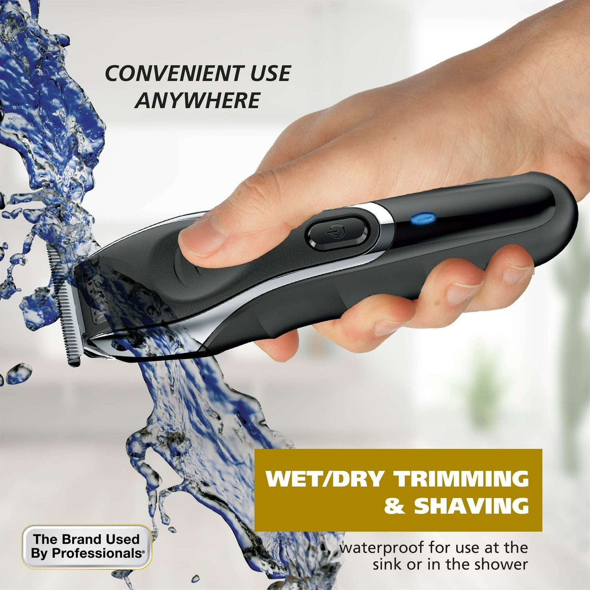 Wahl Commando Cordless Rechargeable Manscaper Wet/Dry Trimmer - Body Groomer for Men, Black 3024497