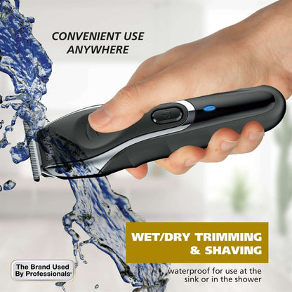 Wahl Commando Cordless Rechargeable Manscaper Wet/Dry Trimmer - Body Groomer for Men, Black 3024497