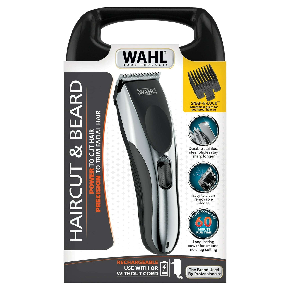 Wahl Haircut & Beard Cordless Trimmer Kit, Men or Women, 22pc, Black - 9639-2201