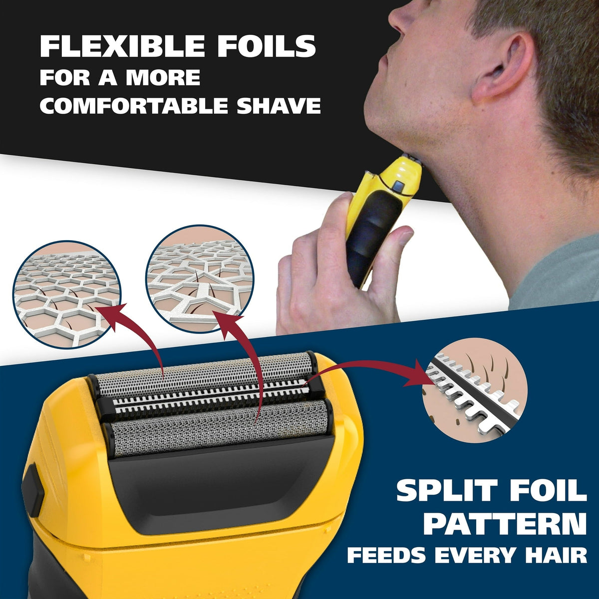Wahl Life Proof Foil Shaver for Men, Electric Shaver, Rechargeable Waterproof Wet/Dry #7061-100