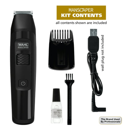Wahl Manscaper Rechargeable Body Groomer for Men, Waterproof, Lithium Ion Battery, 1pc, Black - 5618-100