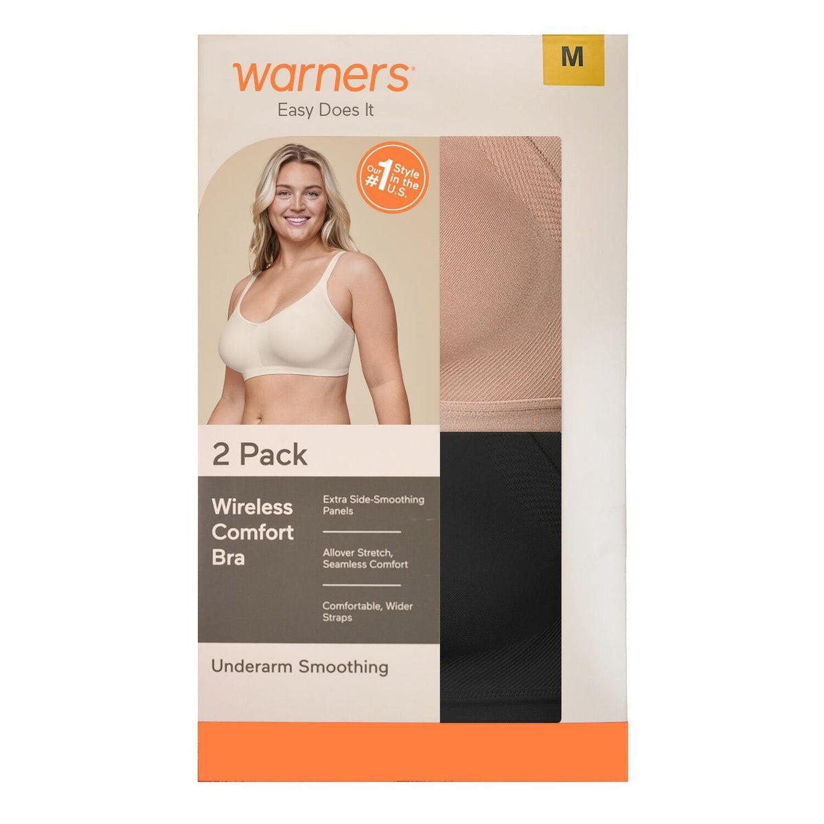 Warners Women's 2-Pack Wireless Lightly Lined Seamless Bra
