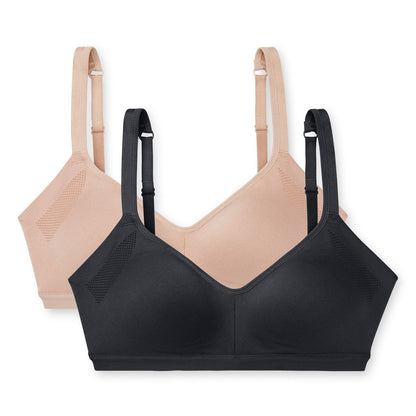 Warners Women's 2-Pack Wireless Lightly Lined Seamless Bra