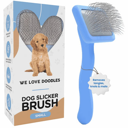 We Love Doodles Dog Slicker Brush - Dog Brush for Grooming Pet Hair, Poodle / Goldendoodle Brush