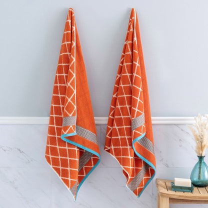 WelHome Jacquard Bath Towels, 2-pack