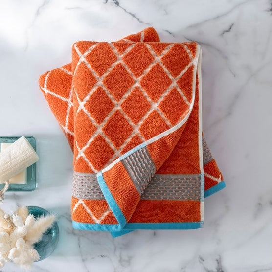 WelHome Jacquard Bath Towels, 2-pack