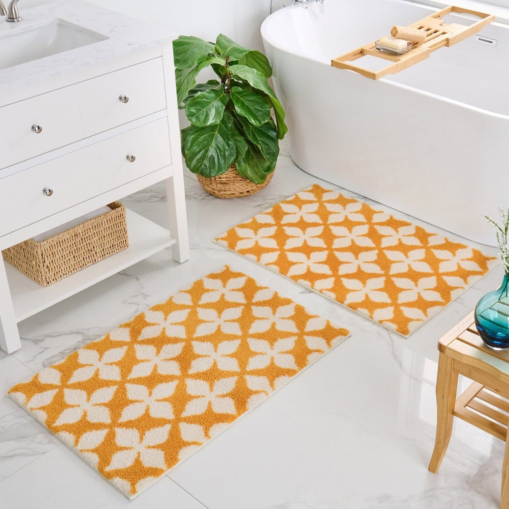 WelHome Printed Bath Rugs, 2-pack