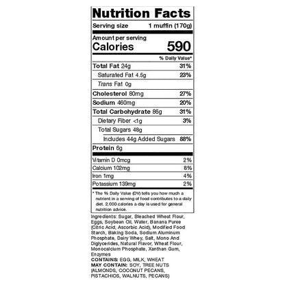 Wellsley Farms Banana Muffins, 6 pk./6 oz.
