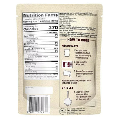 Wellsley Farms Organic Long Grain Brown Rice, Microwave Pouches, Ready In 90 Seconds, 6 pk./8.8 oz.