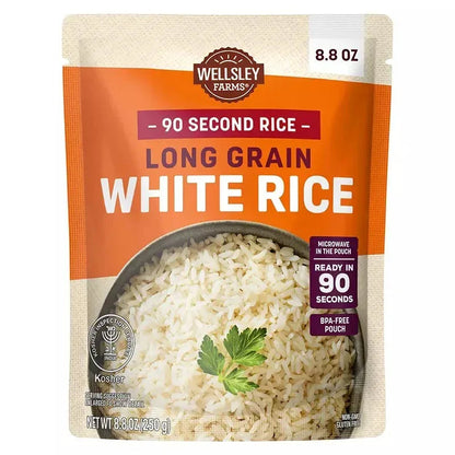 Wellsley Farms Organic Long Grain Brown Rice, Microwave Pouches, Ready In 90 Seconds, 6 pk./8.8 oz.