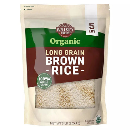 Wellsley Farms Organic Long Grain Brown Rice, 5 lbs.