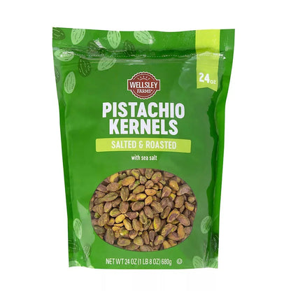 Wellsley Farms Roasted and Salted Pistachio Kernels, 24 oz.