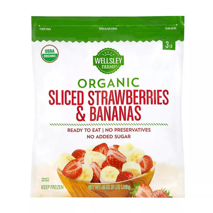 Wellsley Farms Sliced Strawberry and Banana Blend, 3 lbs.
