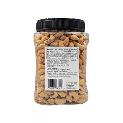 Wellsley Farms Whole Fancy Roasted Salted Cashews, 42 oz.