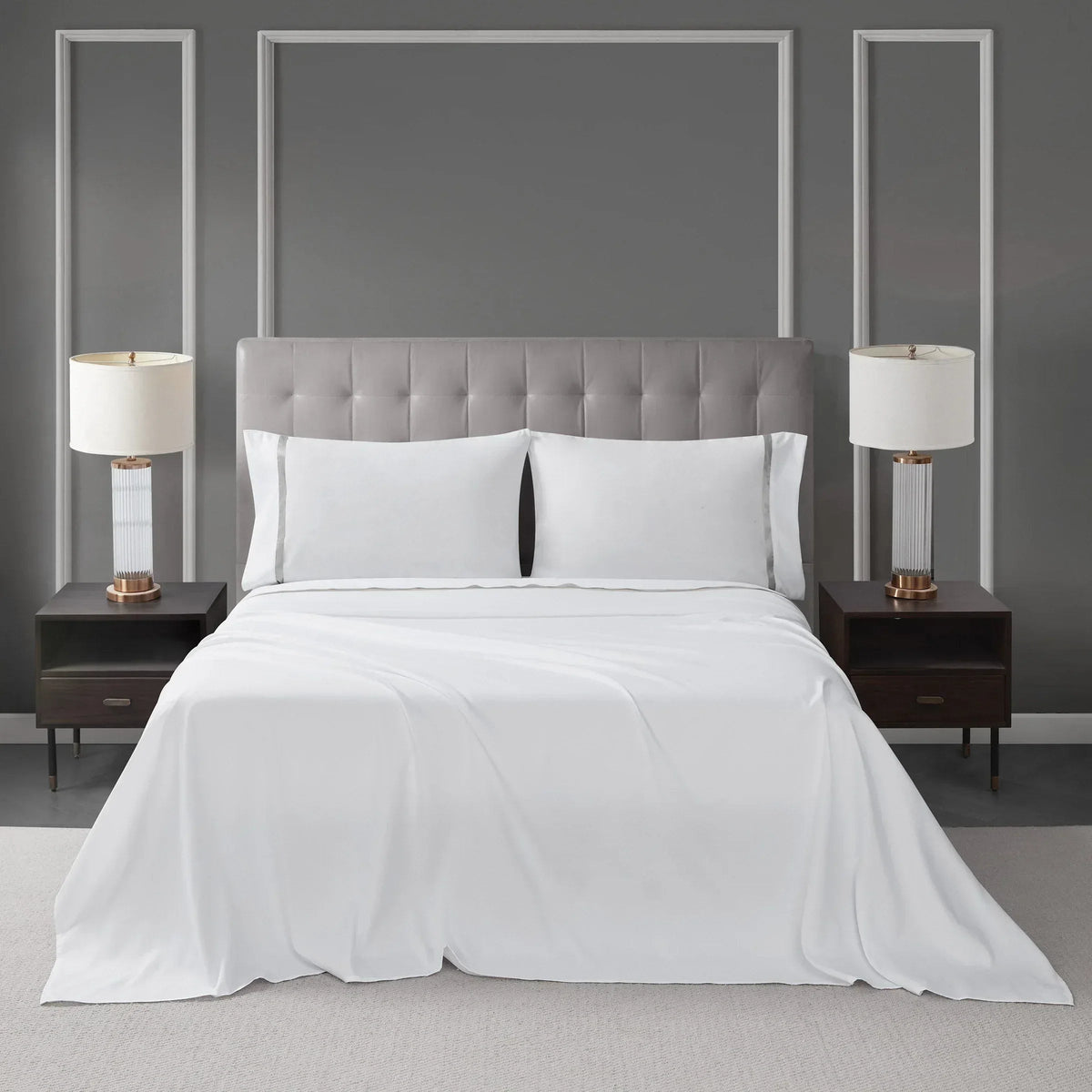 West Park Hotel Ribbon Hem 4-piece Sheet Set