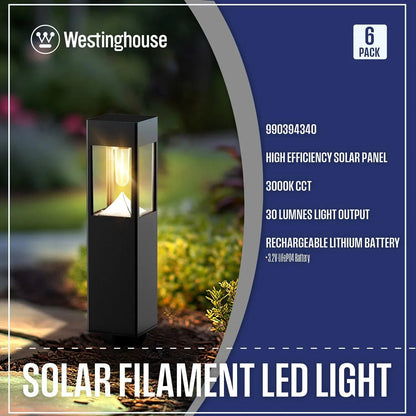 Westinghouse LED Solar Path Lights 30 Lumens, 6-Pack