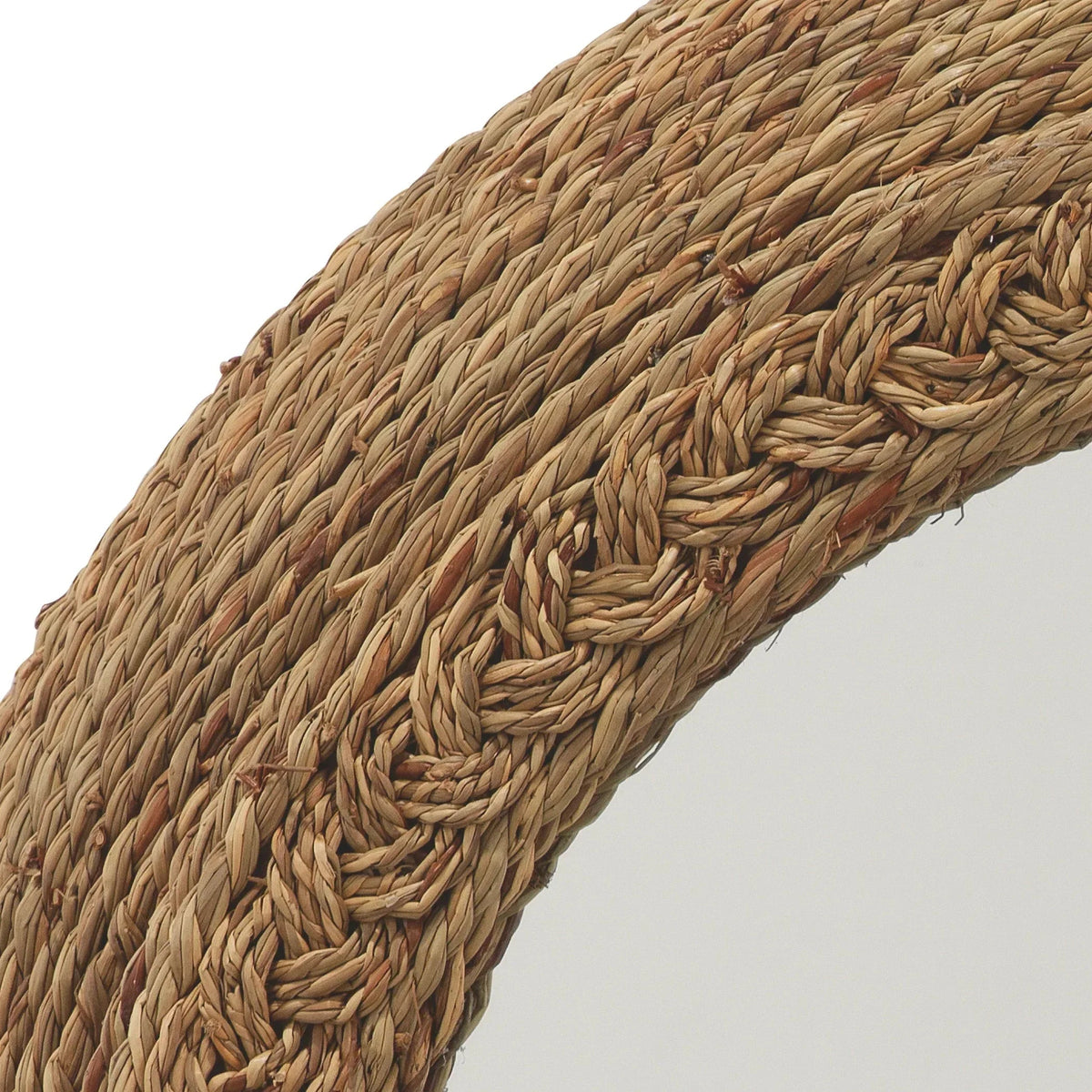 Wila Round Seagrass Wall Mirror