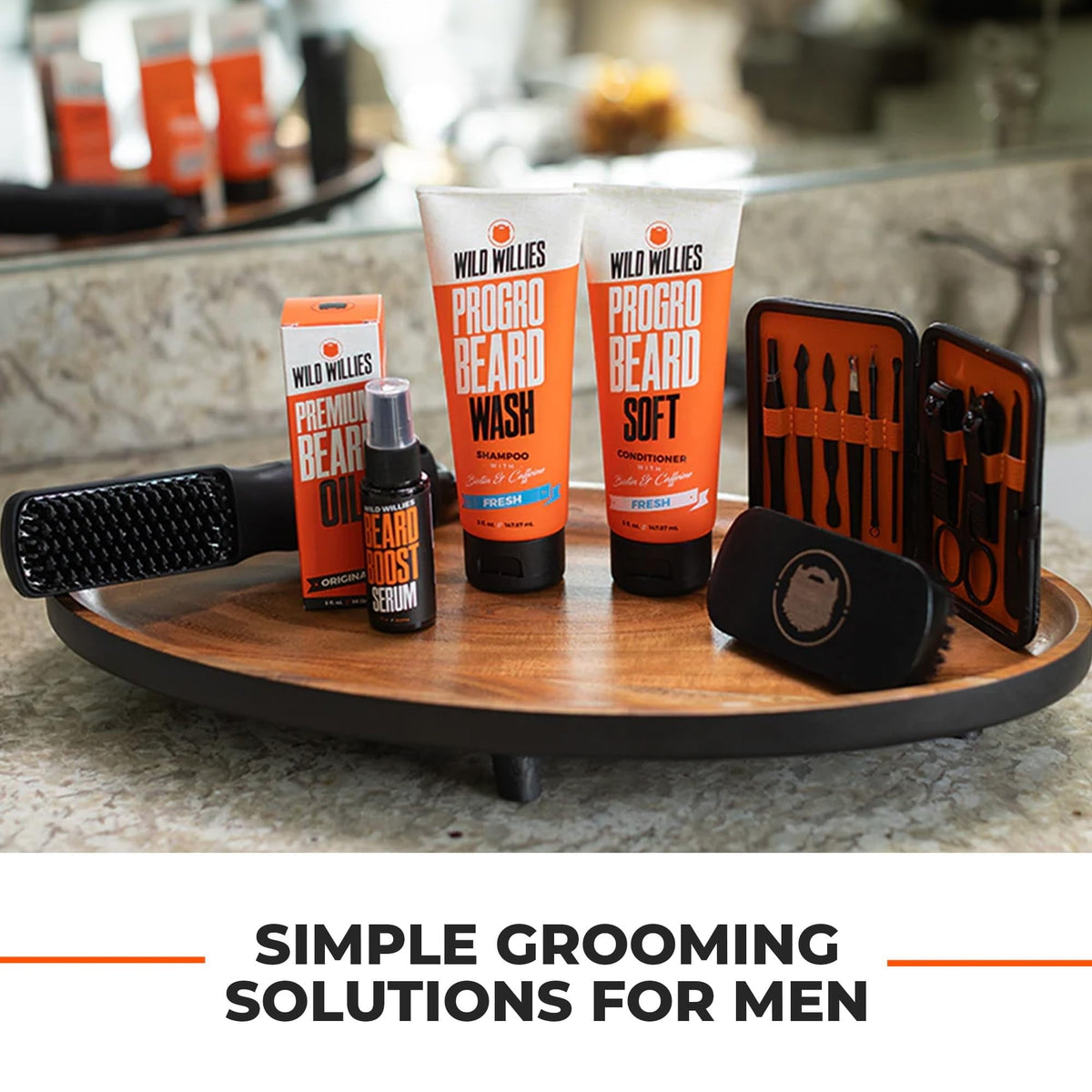 Wild Willie's Beard Straightener, 2-in-1 Beard Ionic Styling Brush