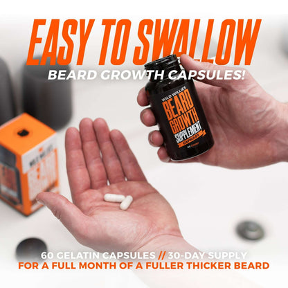 Wild Willies Beard Growth Supplement, 60 Capsules, Proprietary Blend, Men's Health